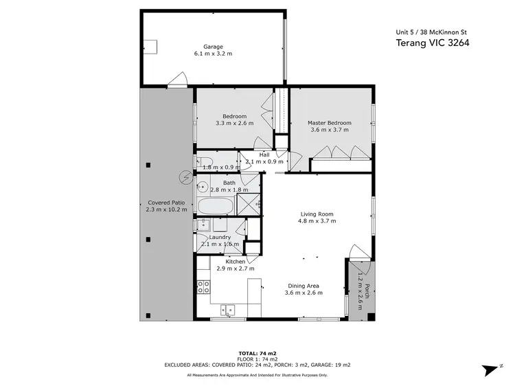 Floorplan of Homely unit listing, Unit 5/38 McKinnon Street, Terang VIC 3264