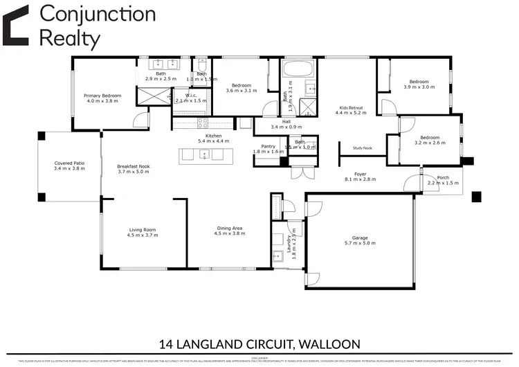 Floorplan of Homely house listing, 14 Langland Circuit, Walloon QLD 4306