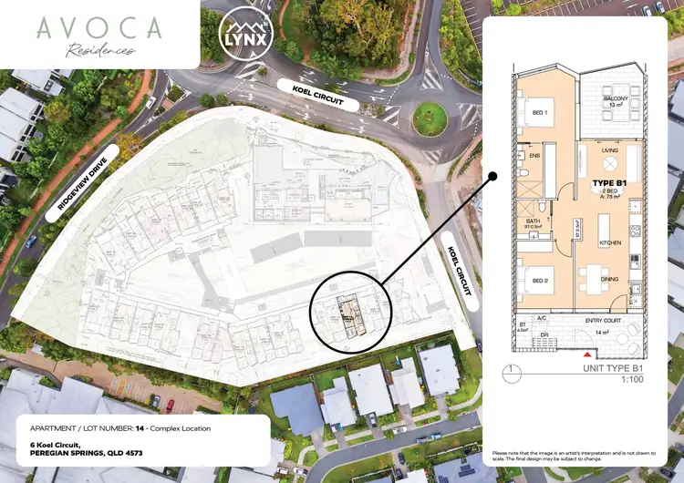 Floorplan of Homely apartment listing, 14/6 KOEL CIRCUIT, Peregian Springs QLD 4573