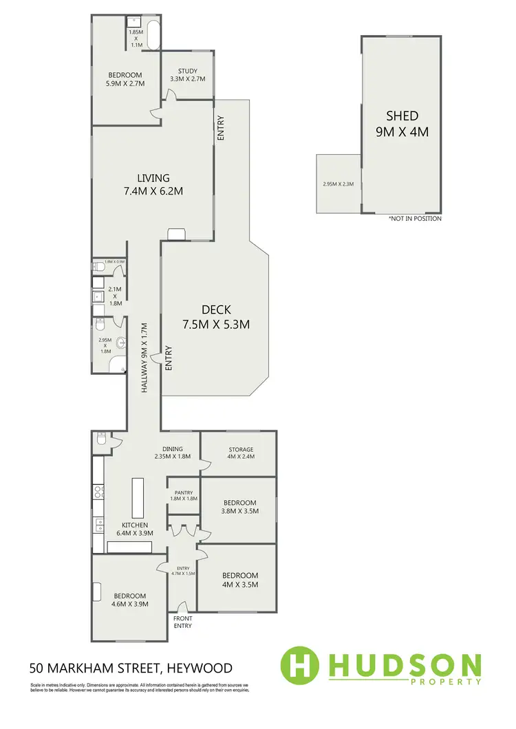 Floorplan of Homely house listing, 50 Markham Street, Heywood VIC 3304