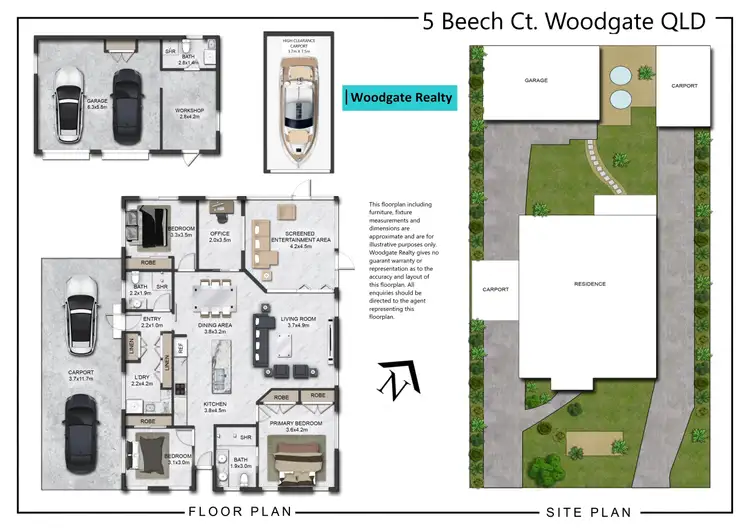 Floorplan of Homely house listing, 5 BEECH COURT, Woodgate QLD 4660