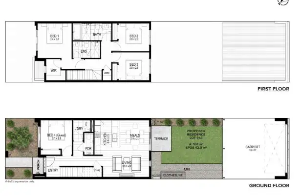 Floorplan of Homely townhouse listing, 944 Carnival Boulevard, Berwick VIC 3806