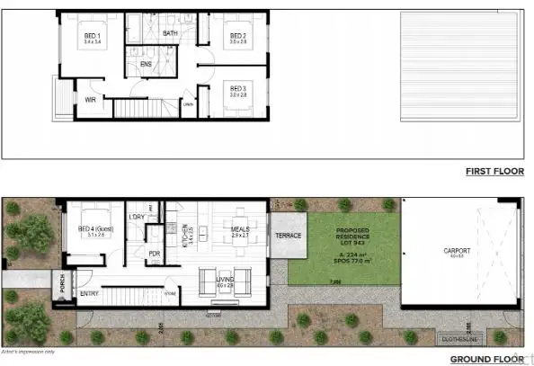 Floorplan of Homely townhouse listing, 943 Carnival Boulevard, Berwick VIC 3806