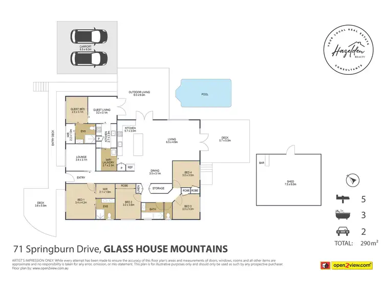 Floorplan of Homely house listing, 71 Springburn Drive, Glass House Mountains QLD 4518