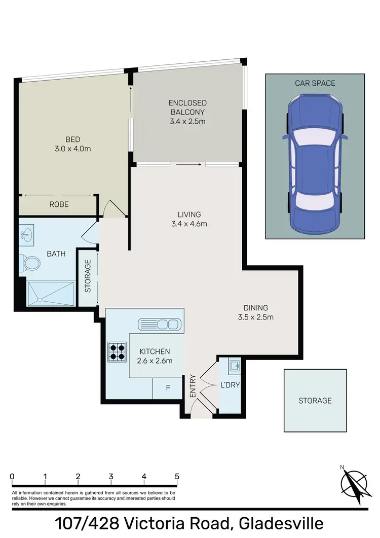 Floorplan of Homely apartment listing, 107/428-434 Victoria Road, Gladesville NSW 2111
