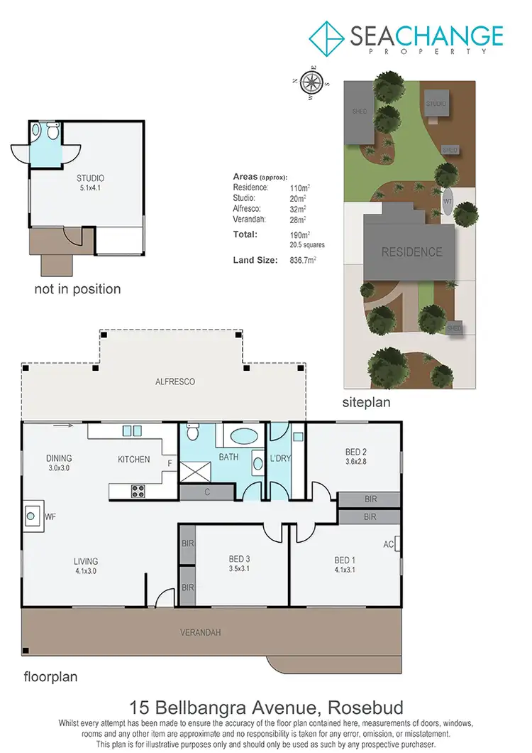 Floorplan of Homely house listing, 15 Bellbangra Avenue, Rosebud VIC 3939
