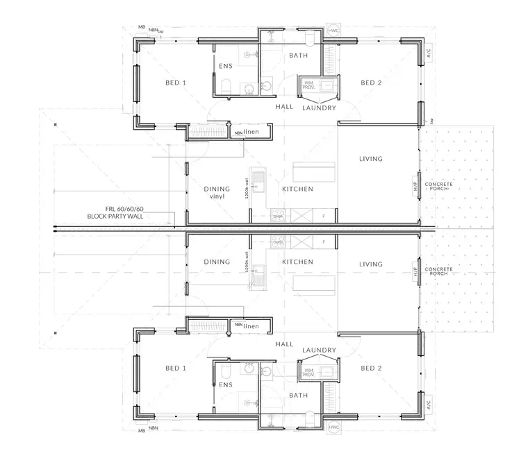 Floorplan of Homely unit listing, 1 & 2/47 Bluetongue Drive, Magra TAS 7140