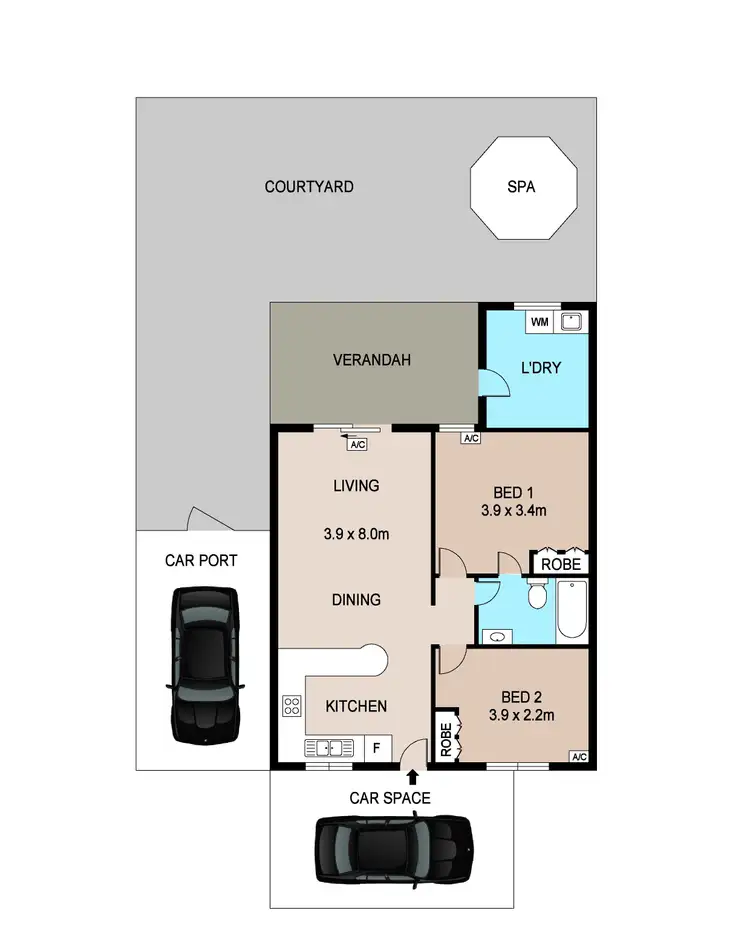 Floorplan of Homely unit listing, 41/16 Mcguire Circuit, Moulden NT 830
