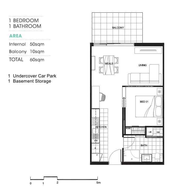 Floorplan of Homely apartment listing, a322/59 Autumn Terrace, Clayton South VIC 3169