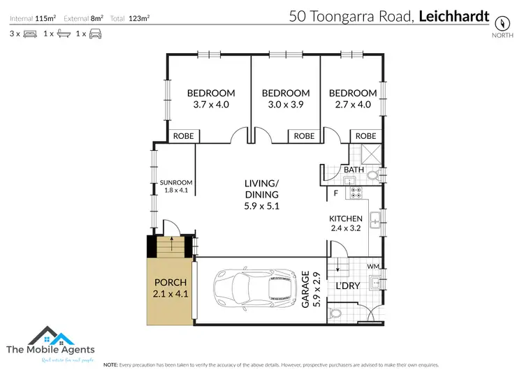 Floorplan of Homely house listing, 50 TOONGARRA ROAD, Leichhardt QLD 4305