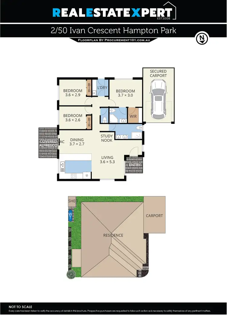 Floorplan of Homely unit listing, 2/50 Ivan Crescent, Hampton Park VIC 3976
