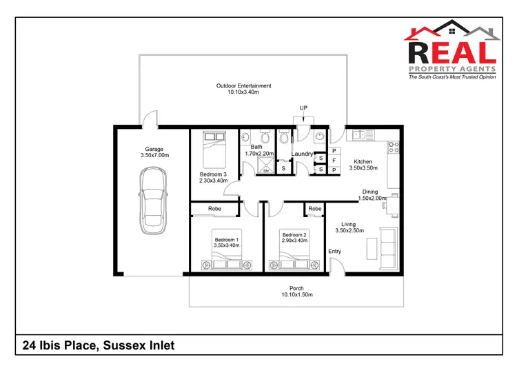 Floorplan of Homely house listing, 24 Ibis Place, Sussex Inlet NSW 2540