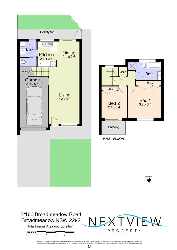 Floorplan of Homely townhouse listing, 2/166 Broadmeadow Road, Broadmeadow NSW 2292
