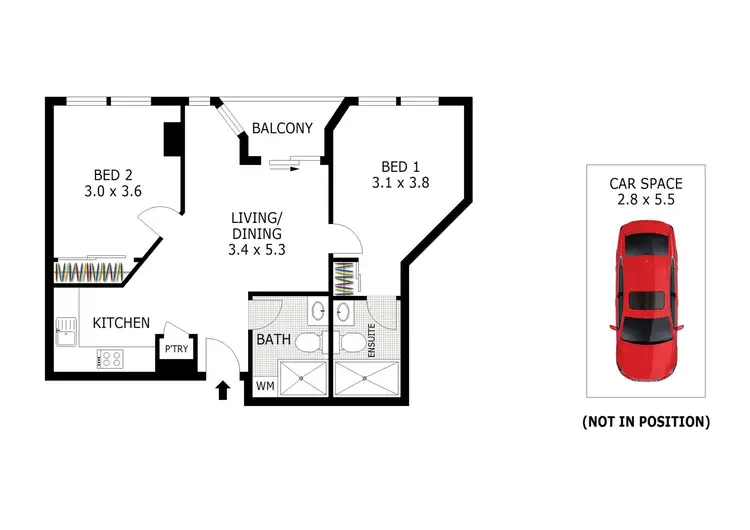 Floorplan of Homely apartment listing, 309/435 Coronation Drive, Auchenflower QLD 4066