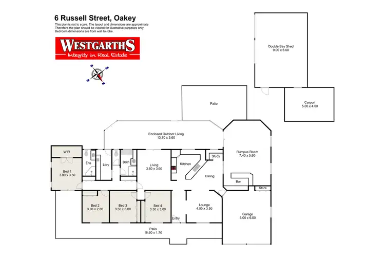 Floorplan of Homely house listing, 6 Russell Street, Oakey QLD 4401