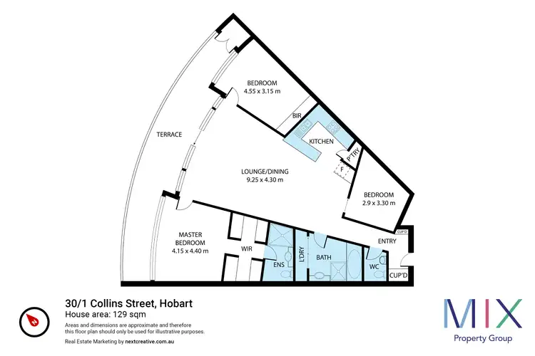 Floorplan of Homely apartment listing, 30/1 Collins Street, Hobart TAS 7000