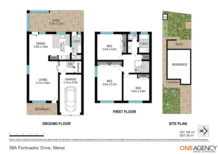 Floorplan of Homely semi-detached listing, 38A Portmadoc Drive, Menai NSW 2234