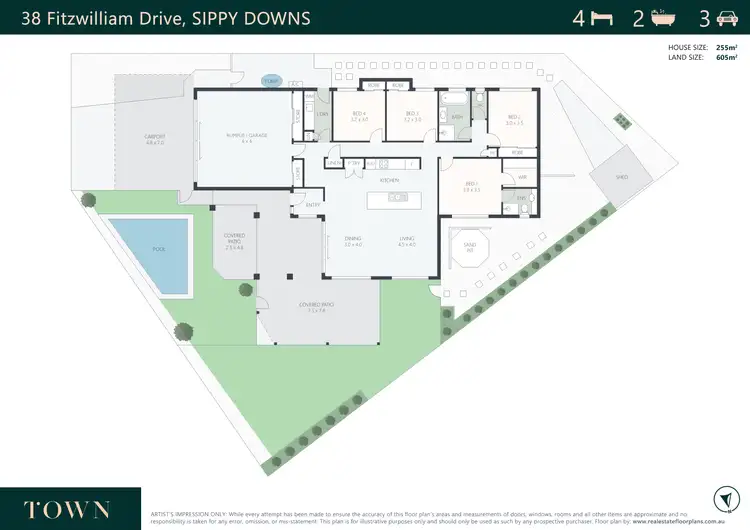 Floorplan of Homely house listing, 38 Fitzwilliam Drive, Sippy Downs QLD 4556