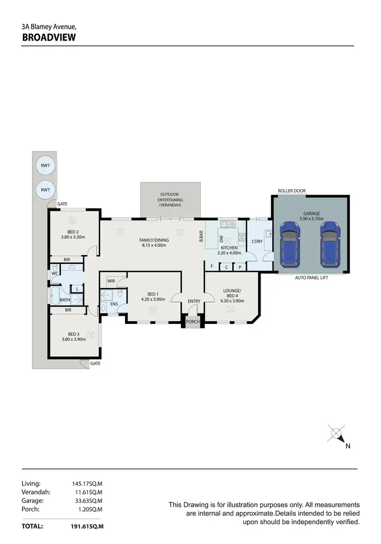 Floorplan of Homely house listing, 3A Blamey Avenue, Broadview SA 5083