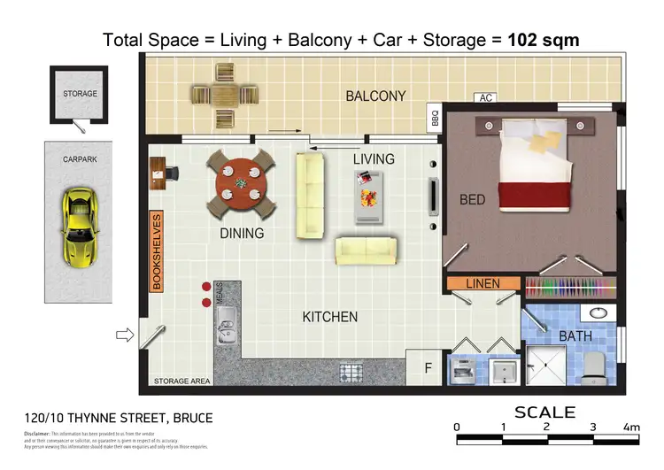 Floorplan of Homely apartment listing, 120/10 Thynne Street, Bruce ACT 2617