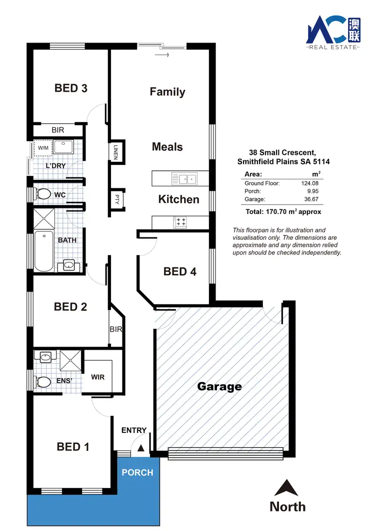 Floorplan of Homely house listing, 38 Small Crescent, Smithfield Plains SA 5114