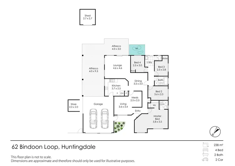 Floorplan of Homely house listing, 62 Bindoon Loop, Huntingdale WA 6110