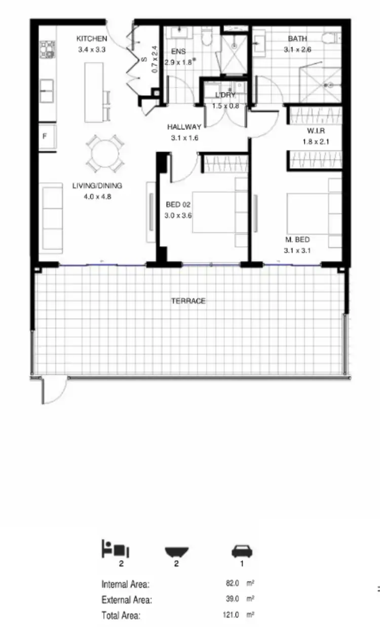 Floorplan of Homely apartment listing, 43/81 Grima St, Schofields NSW 2762
