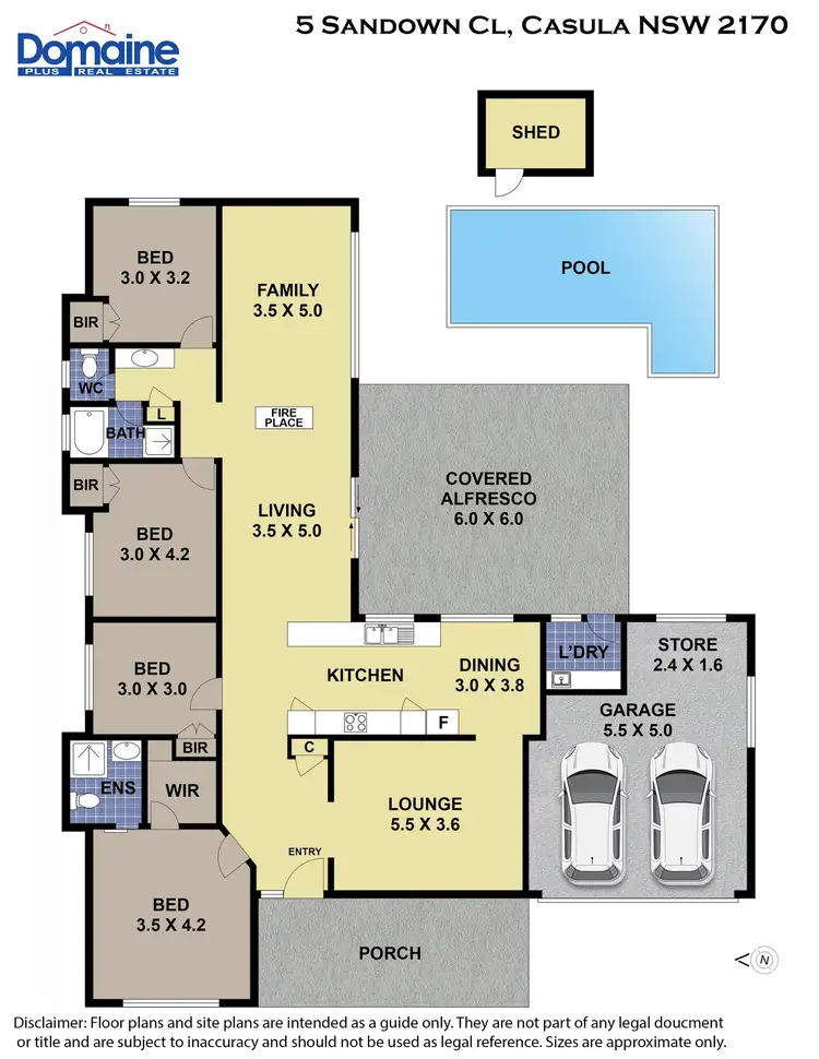 Floorplan of Homely house listing, 5 Sandown Close, Casula NSW 2170