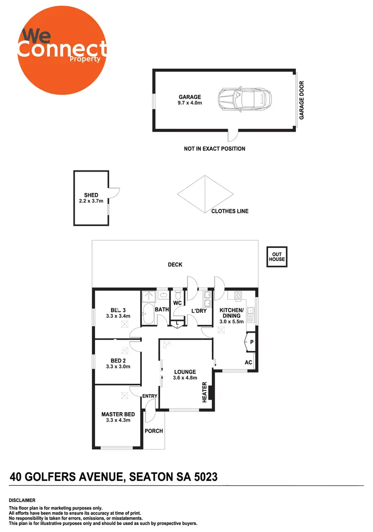 Floorplan of Homely house listing, 40 Golfers Avenue, Seaton SA 5023