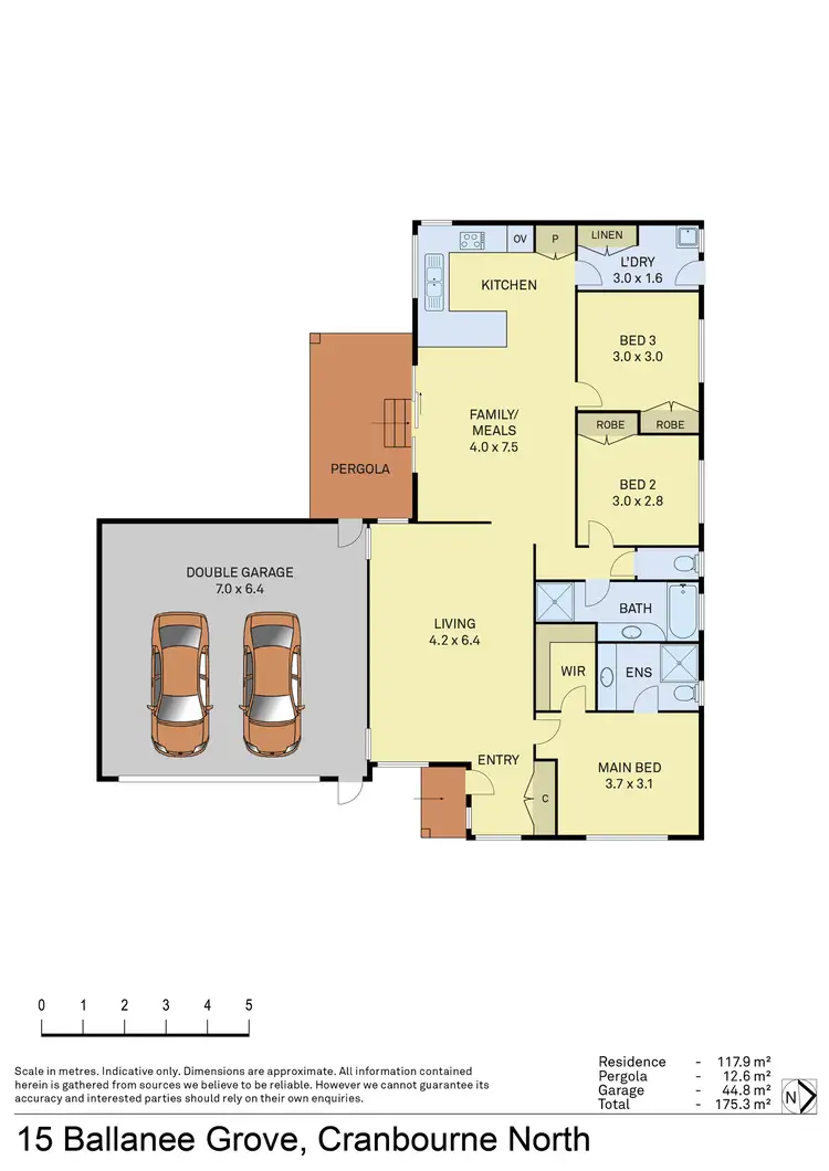 Floorplan of Homely house listing, 15 Ballanee Grove, Cranbourne North VIC 3977