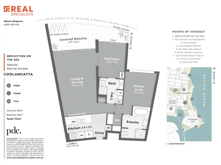 Floorplan of Homely unit listing, 506/110 Marine Parade, Coolangatta QLD 4225