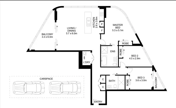 Floorplan of Homely apartment listing, 1613/3 Carter Street, Lidcombe NSW 2141