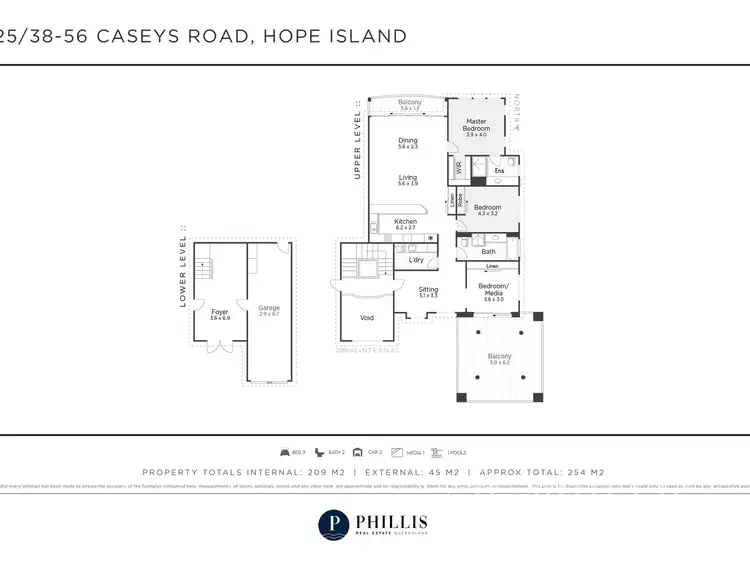 Floorplan of Homely villa listing, 25/38-56 Caseys Road, Hope Island QLD 4212