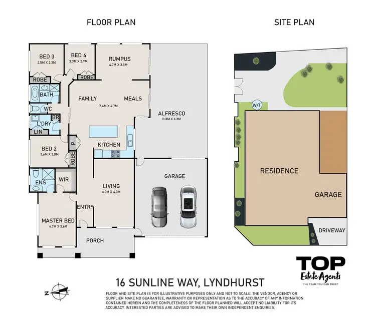 Floorplan of Homely house listing, 16 Sunline Way, Lyndhurst VIC 3975