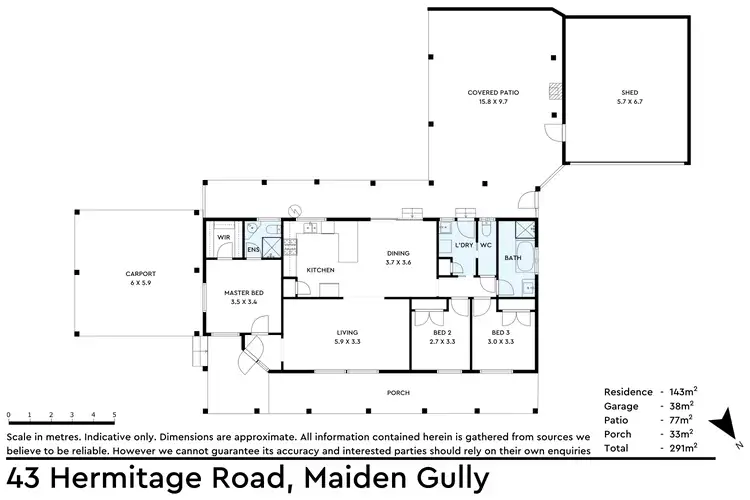 Floorplan of Homely house listing, 43 Hermitage Road, Maiden Gully VIC 3551