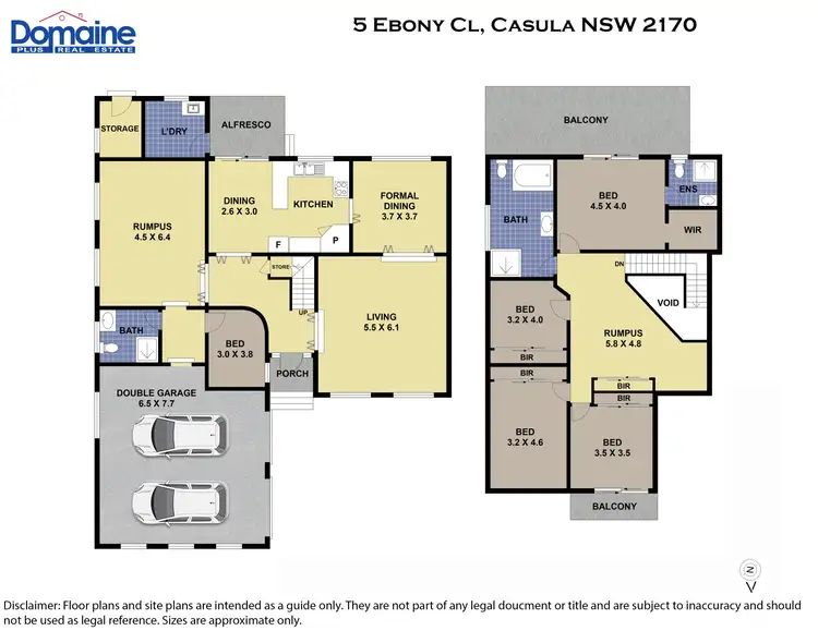 Floorplan of Homely house listing, 5 Ebony Cl, Casula NSW 2170