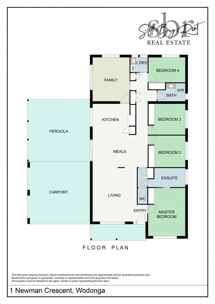 Floorplan of Homely house listing, 1 NEWMAN CRESCENT, Wodonga VIC 3690