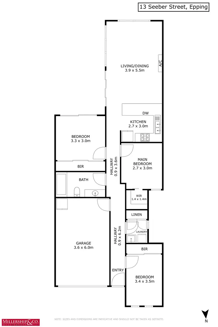 Floorplan of Homely house listing, 13 Seeber Street, Epping VIC 3076