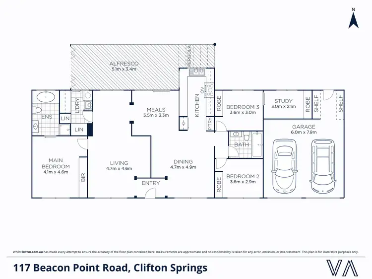 Floorplan of Homely house listing, 117 Beacon Point Road, Clifton Springs VIC 3222
