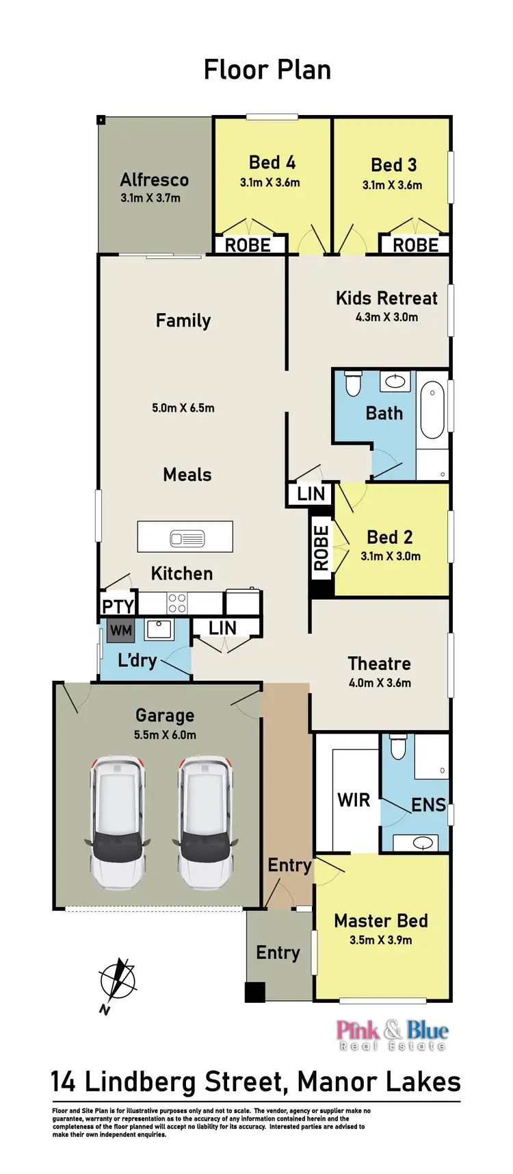 Floorplan of Homely house listing, 14 Lindberg Street, Manor Lakes VIC 3024