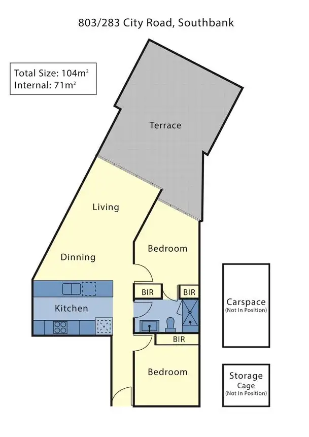Floorplan of Homely apartment listing, 803/283 CITY ROAD, Southbank VIC 3006