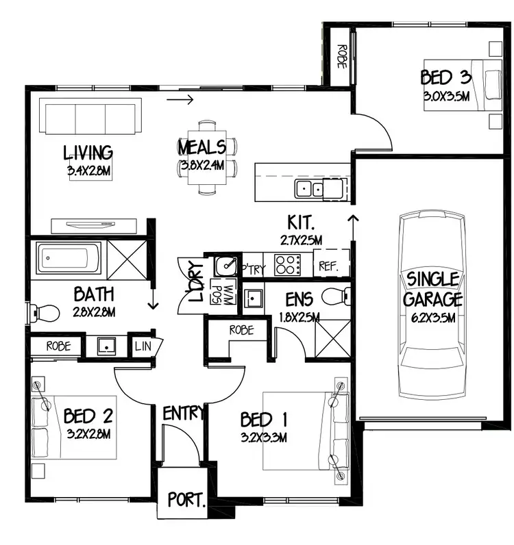 Floorplan of Homely townhouse listing, Address available on request