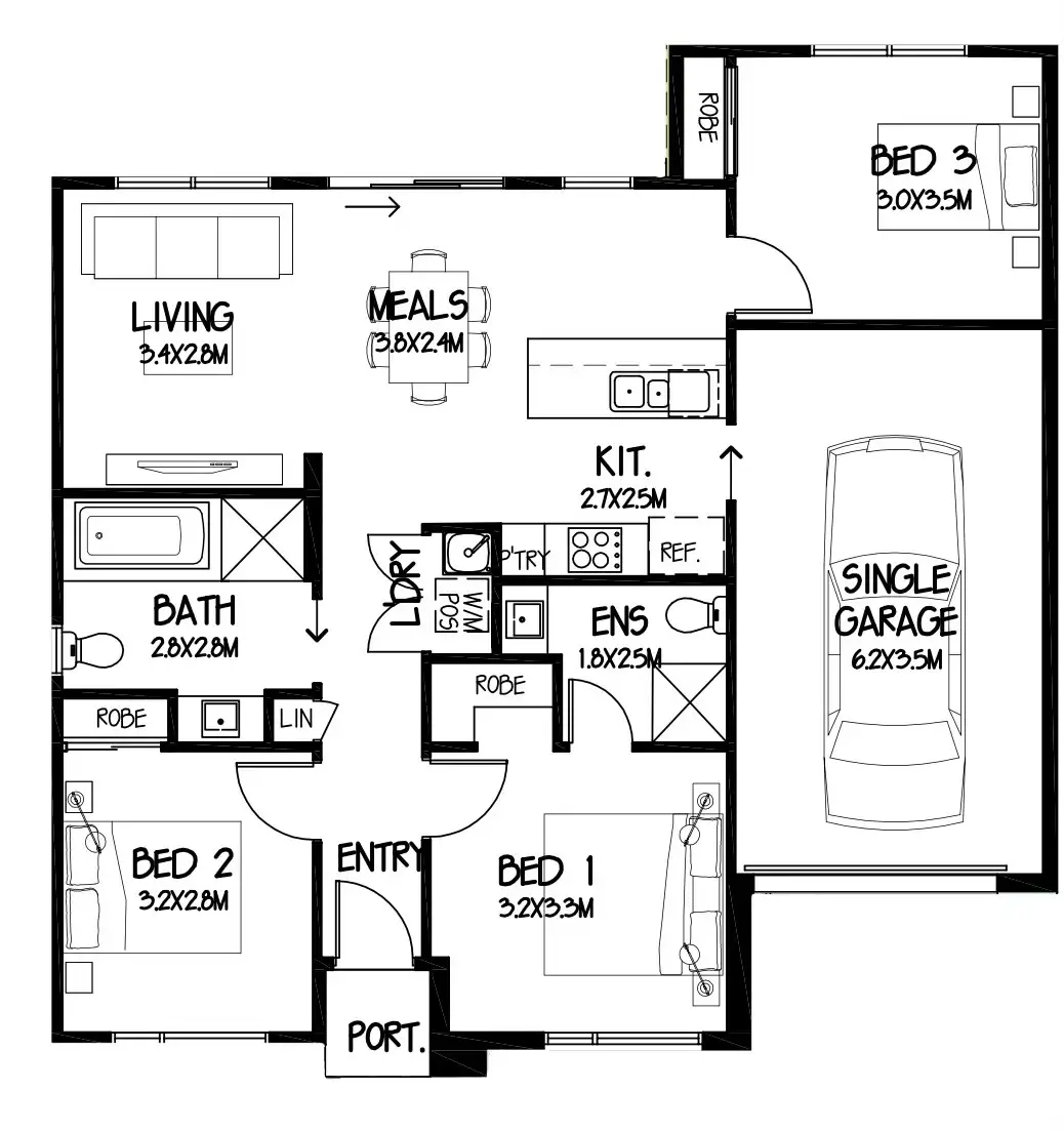 Floorplan of Homely townhouse listing, Address available on request