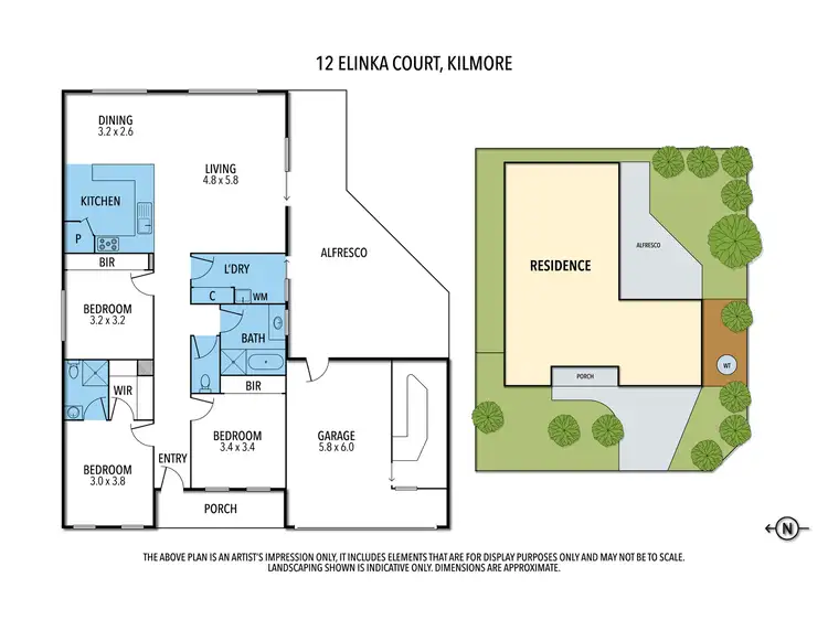 Floorplan of Homely house listing, 12 ELINKA COURT, Kilmore VIC 3764