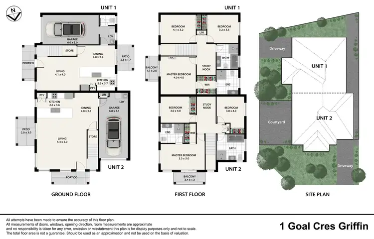 Floorplan of Homely semi-detached listing, 1/1 Goal Crescent, Griffin QLD 4503