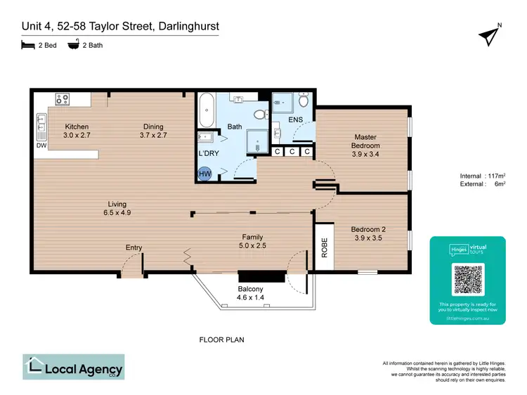 Floorplan of Homely apartment listing, 4/52-58 Taylor Street, Darlinghurst NSW 2010