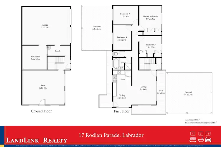Floorplan of Homely house listing, 17 Rodlan Parade, Labrador QLD 4215