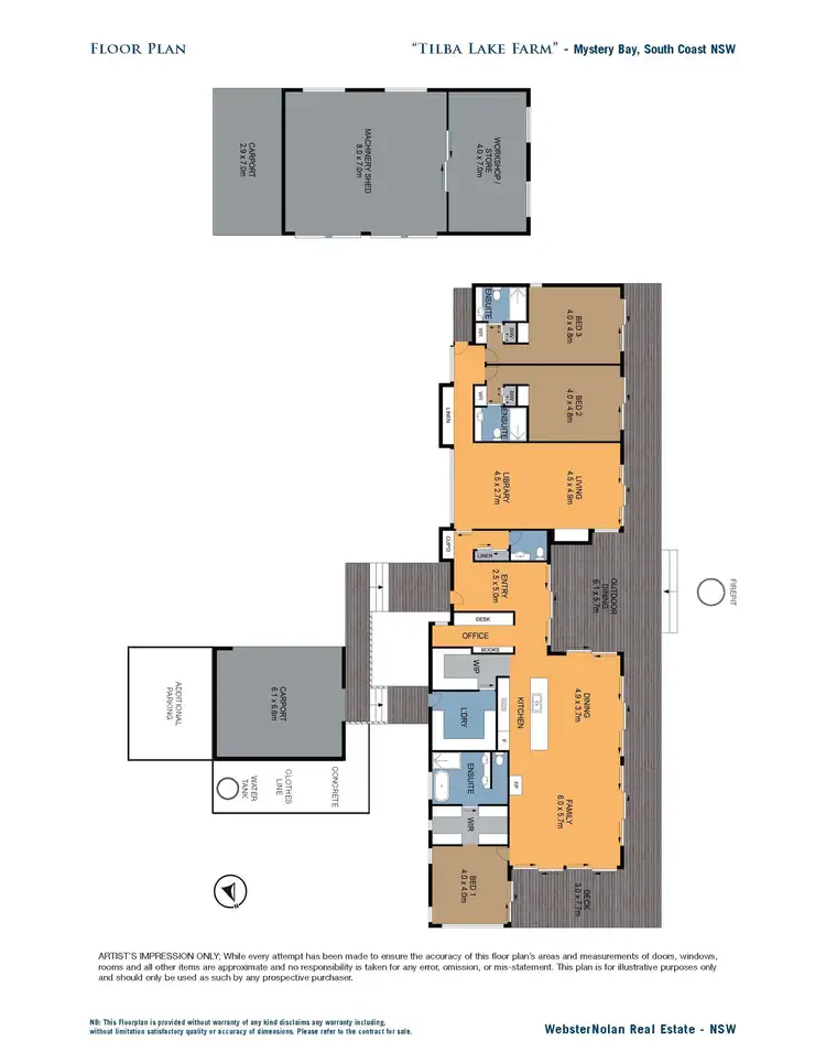 Floorplan of Homely rural property listing, 80 Lamont Young Drive, Mystery Bay NSW 2546