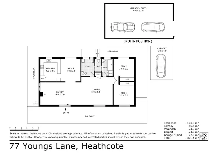 Floorplan of Homely rural property listing, 77 Youngs Lane, Heathcote VIC 3523