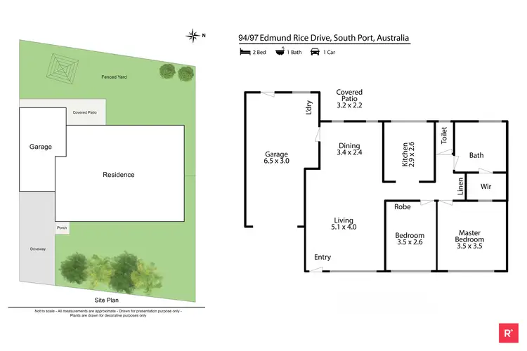 Floorplan of Homely villa listing, 94/97 Edmund Rice Drive, Southport QLD 4215